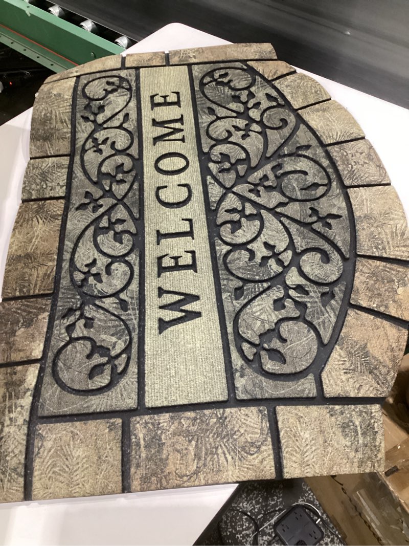 Condition photo showing Good Condition for thick welcome mats outdoor, 24 * 36" large front door mat entrance, durable welcome mat for front door, heavy duty no slip rubber outdoor mats for home entrance welcome mat - style 1