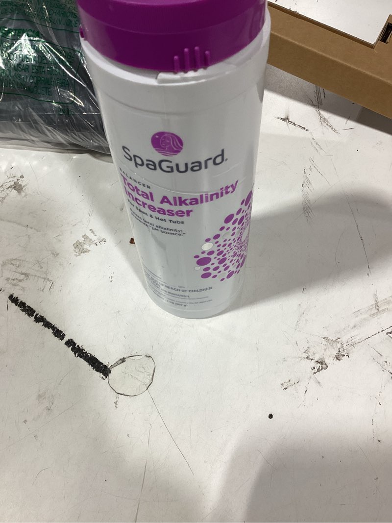 Condition photo showing As Is for SpaGuard Total Alkalinity Increaser, 2 lb, Prevents pH Bounce, Proven Pool Water Balancer, Suitable for Spas and Hot Tubs 1 Pack of 1
