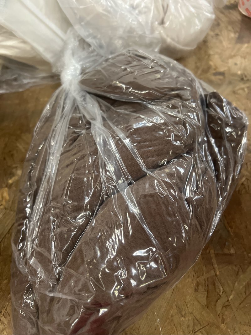 Condition photo showing Good Condition for organic airy gauze sham set, king, chocolate