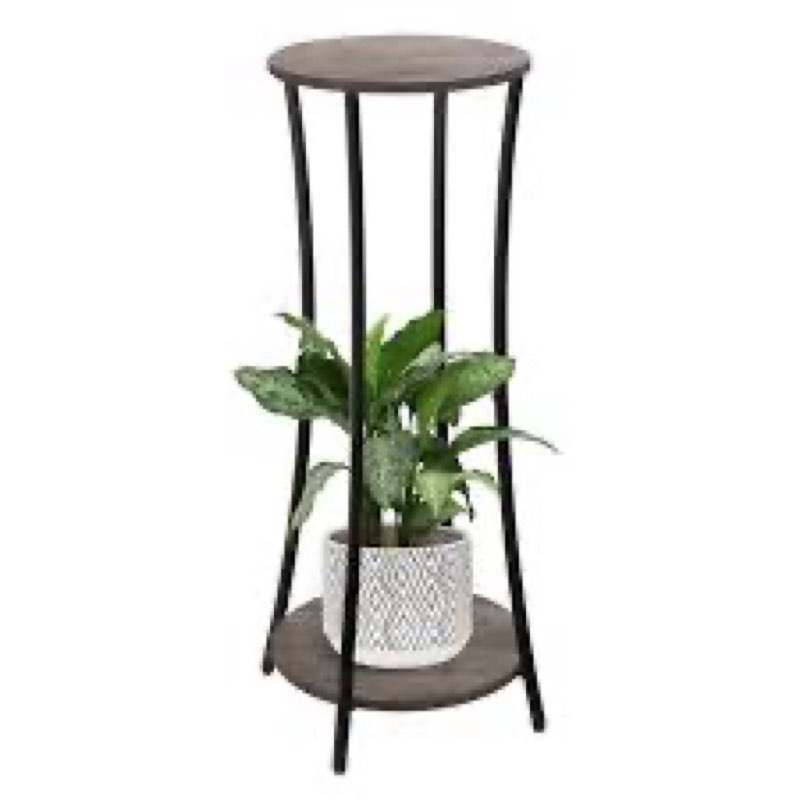 YINMIT Plant Stand Indoor,2 Tier Round Potted Holder Rack,Flower Pot Stand Shelf,Round Supports Rack