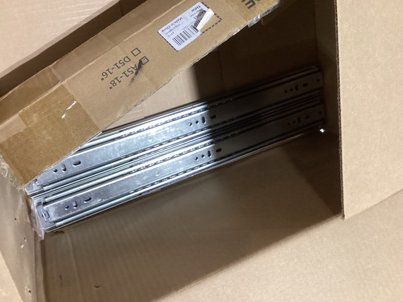 Condition photo showing Good Condition for 1 pair heavy duty drawer slides 12 14 16 18 20 22 24 26 28 30 32 34 36 38 40 inch 150 lb load capacity side mount full extension ball bearing rail runner?without lock,18 inch? without lock 18 inch