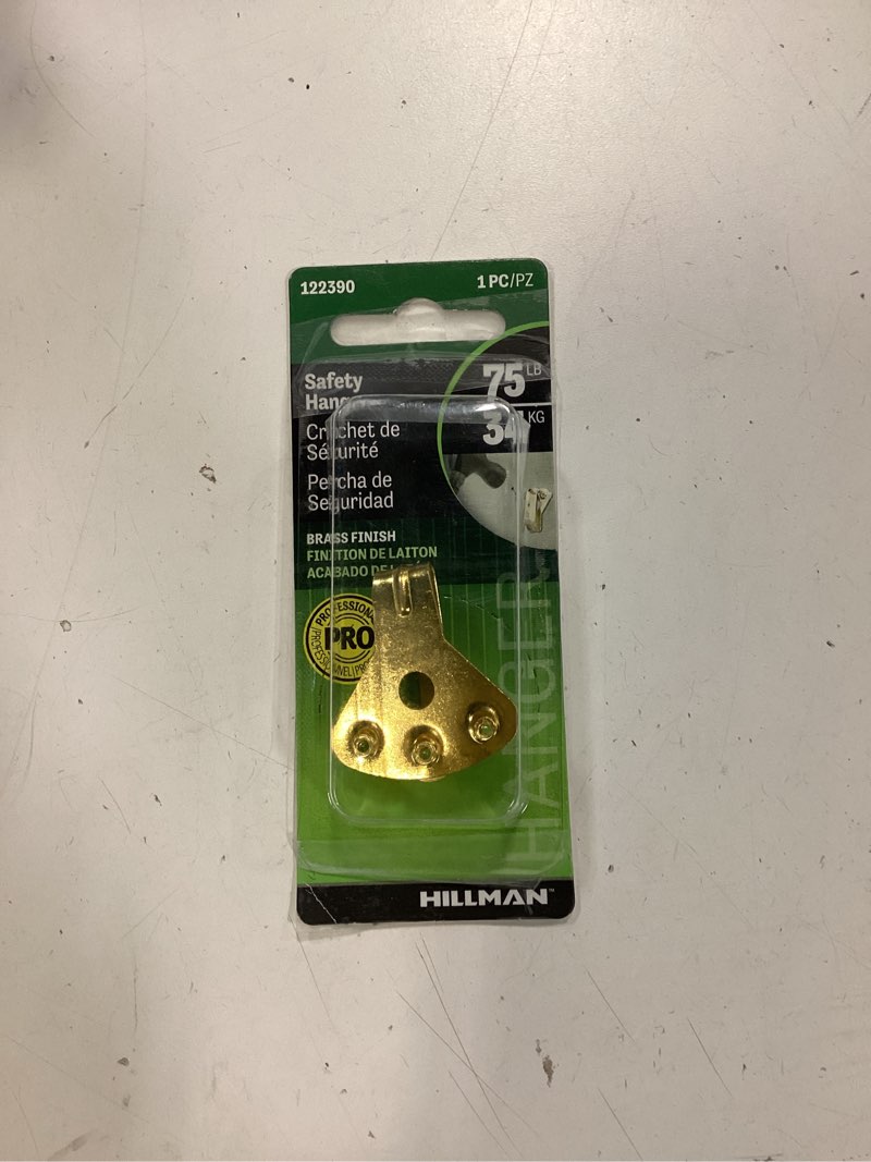 Condition photo showing As Is for The Hillman Group 122390 75-Pound Elite Safety Hanger, 1 Count (Pack of 1), No Color