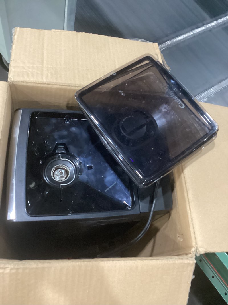 Condition photo showing As Is for USED NOT TESTED MISSING COFFEE POT Cuisinart 14-Cup Coffee Maker, Programmable PerfecTemp Glass Carafe Coffee Machine with 1-4 Cup Setting, Brew Strength Control and Pause, Stainless Steel, DCC-3200NAS 14-Cup Glass Stainless Steel