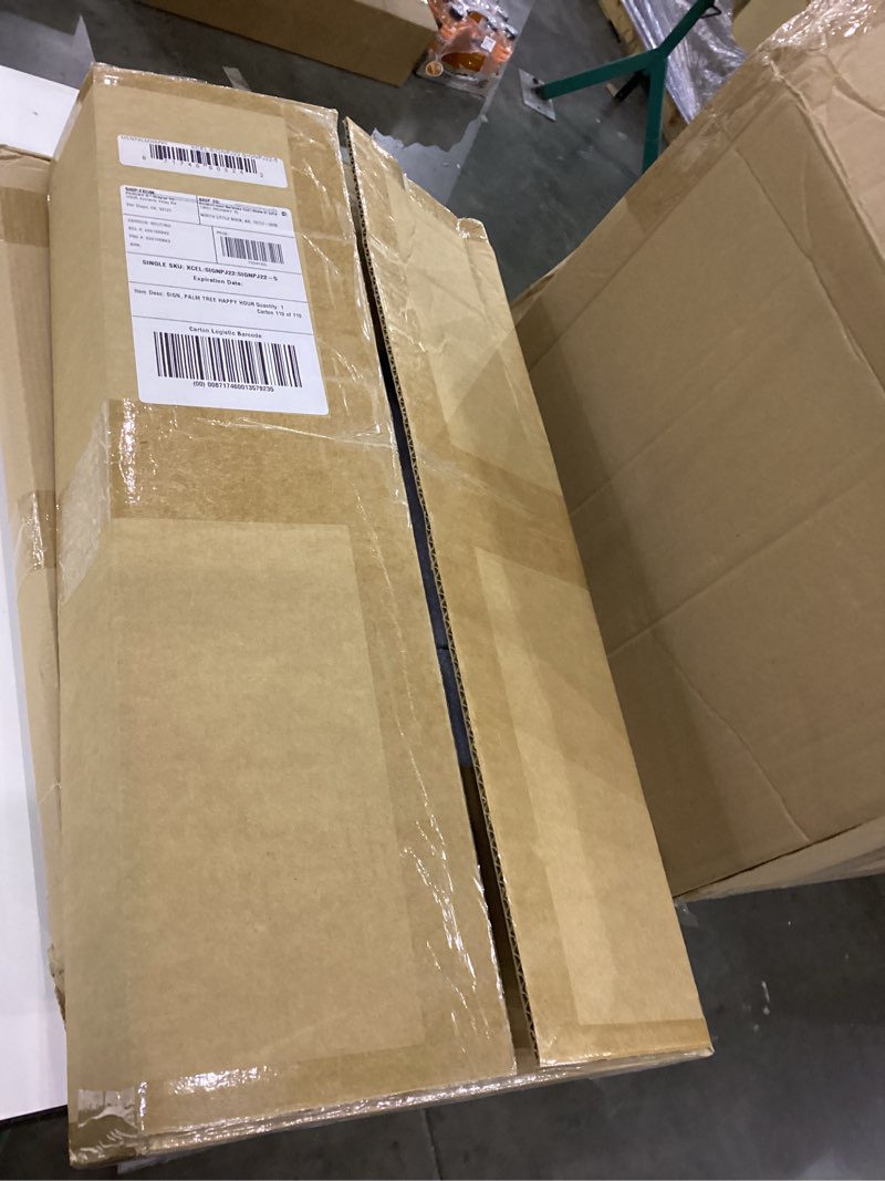 Condition photo showing As Is for Happy hour sign