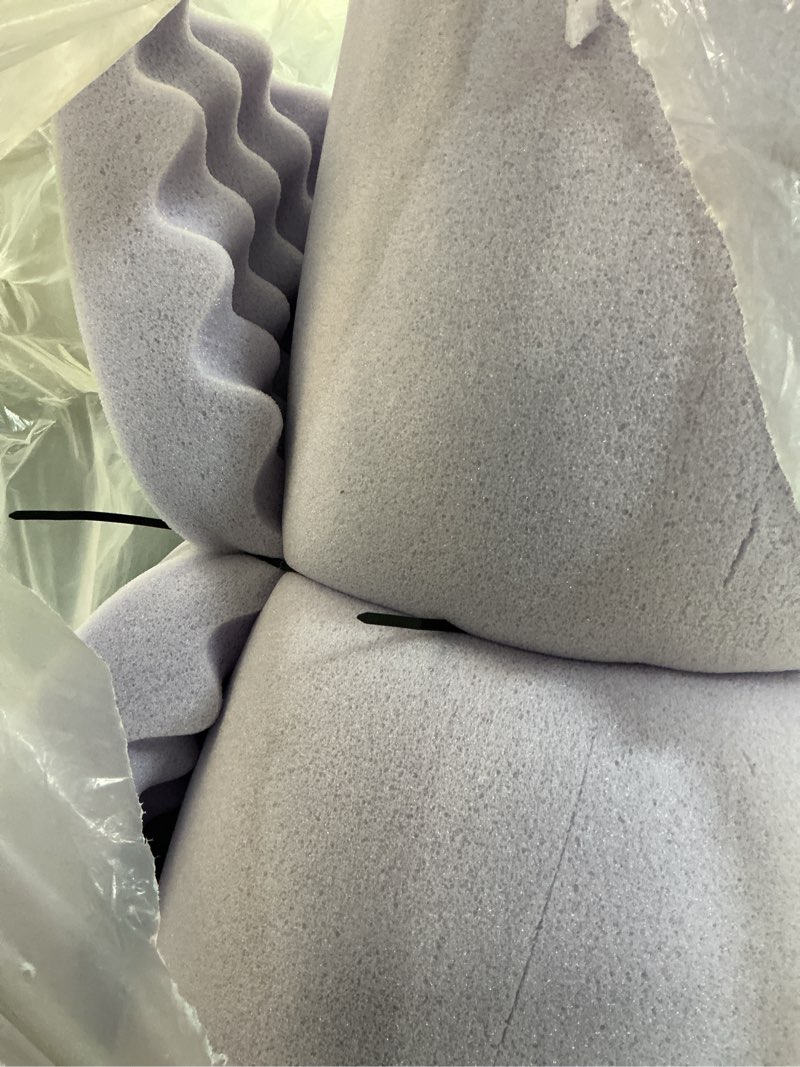 Condition photo showing As Is for Best Price Mattress 3 Inch Egg Crate Memory Foam Mattress Topper with Soothing Lavender Infusion, CertiPUR-US Certified, Dorm Essentials, Full Full 3 Inch Egg Crate