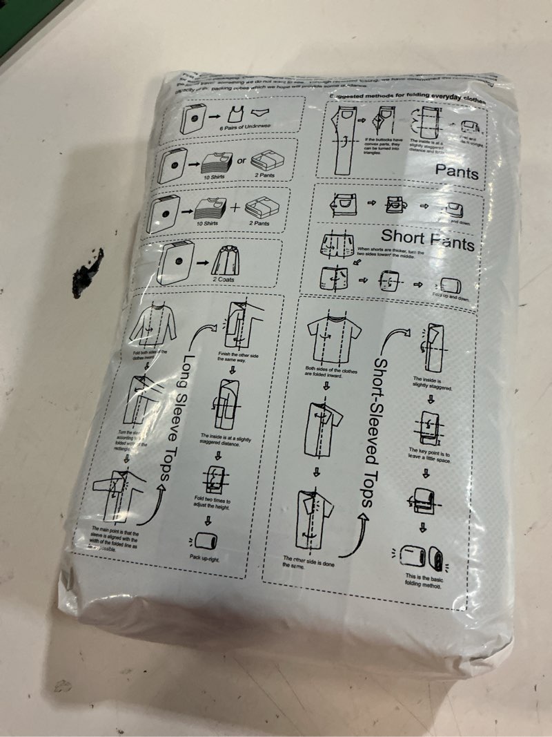 Condition photo showing New/Like New for 10 set compression packing cubes for travel essentials,compressible expandable packing cubes for suitcase,olarhike luggage organizer bags for travel,handy helper for organizing clothes(black) black 10 set