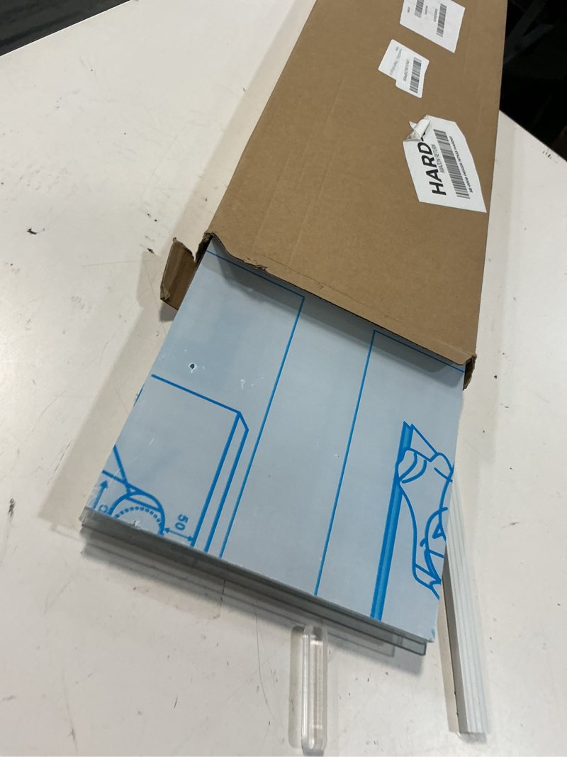 Condition photo showing Good Condition for ?sliding? 75/90/110 gallon aquarium lid heat-resistant pc, set 2 pcs 22.75 x 16.75 x 0.16 inch for 75/90/110 fish tank with handle, clear,heat-proof/warp-proof(upgrade thickened)-white frame