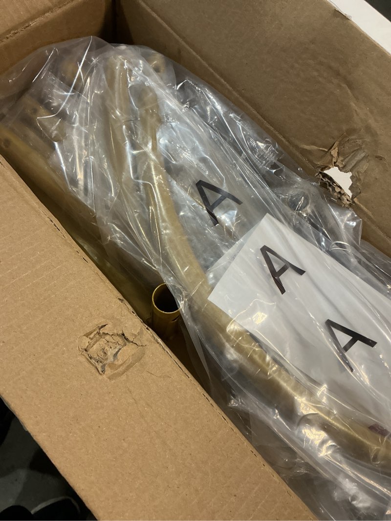 Condition photo showing New/Like New for Metal Arch Backdrop Stand Set of 3(6 ft, 5 ft, 4 ft) Party Arch Stands for Valentines Day, Wedding, Birthday, Baby Shower, Bridal Shower,Balloon Arched Frame for Garden Decor, Gold Floral Arches Gold 4,5,6 Ft