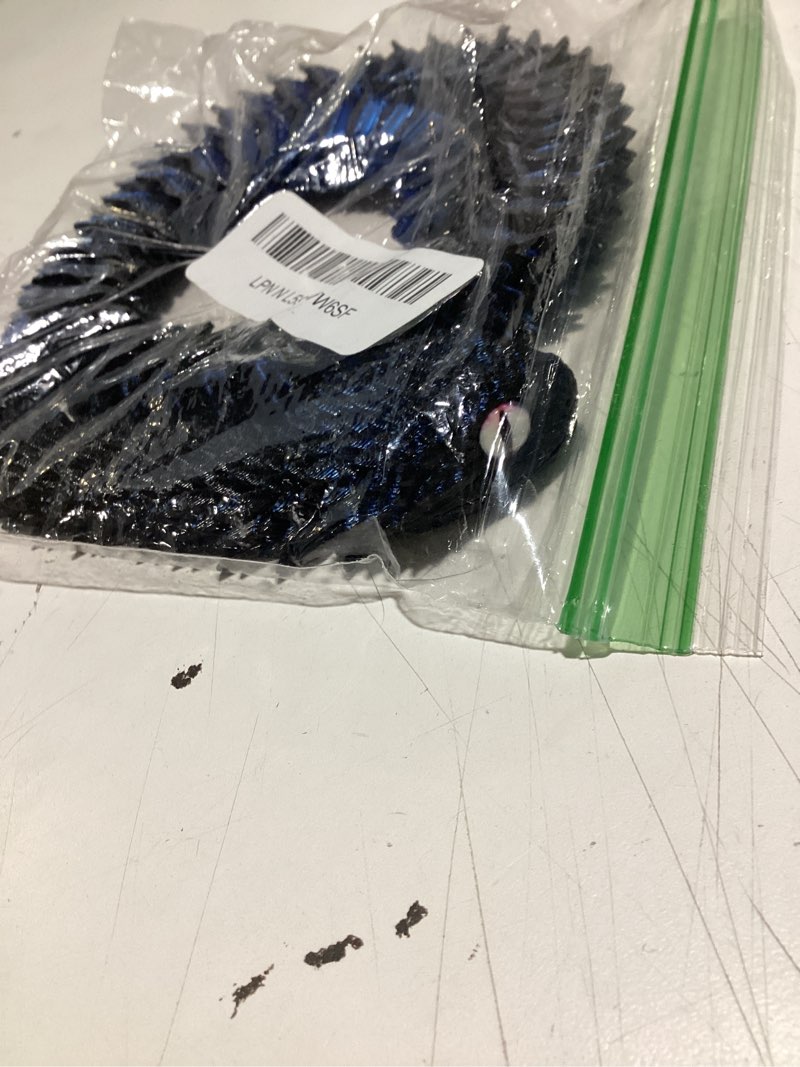 Condition photo showing As Is for 3D Printed Snake - 24 Inch Movable Articulated Snake, Perfect 3D Printed Animals for Educational Toys! Must-Have Toys for Kids and Collectors, Home Office Executive Desk Decor (Blue Black) 24 Inch Black Blue