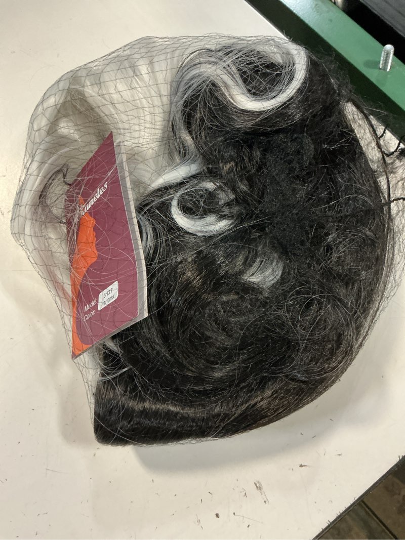 Condition photo showing Good Condition for kaneles half black half white wigs long curly women full wigs for cosplay party or daily use with wig cap(half black half white)