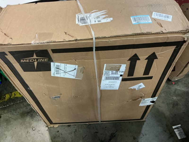 Condition photo showing New/Like New for Medline Lightweight Wheelchair for Adults With Swing-Back, Desk-Length Arms, Elevating Leg Rests; 18W" x 16"D Seat 18" Seat Width