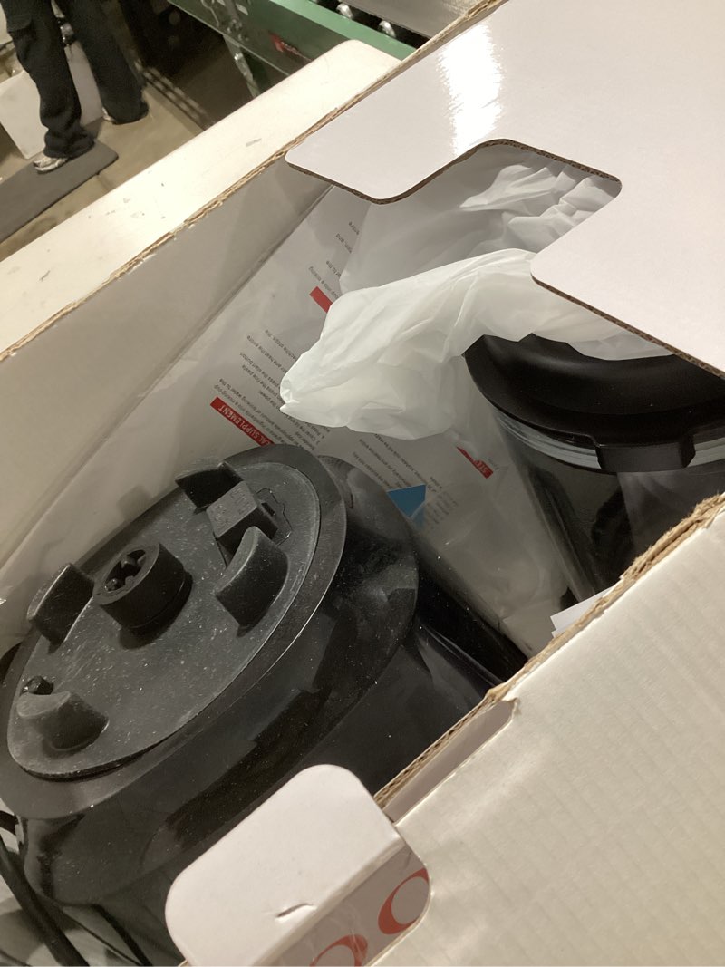 Condition photo showing As Is for All-in-One Blender for Kitchen & Food Processor Combo for Smoothies Shakers,Hot Soup Maker with 9 One Touch Programs,12H Preset,Self-Cleaning, for Grinding,Chopping,Mixing, | 1200 Watt | 60oz |