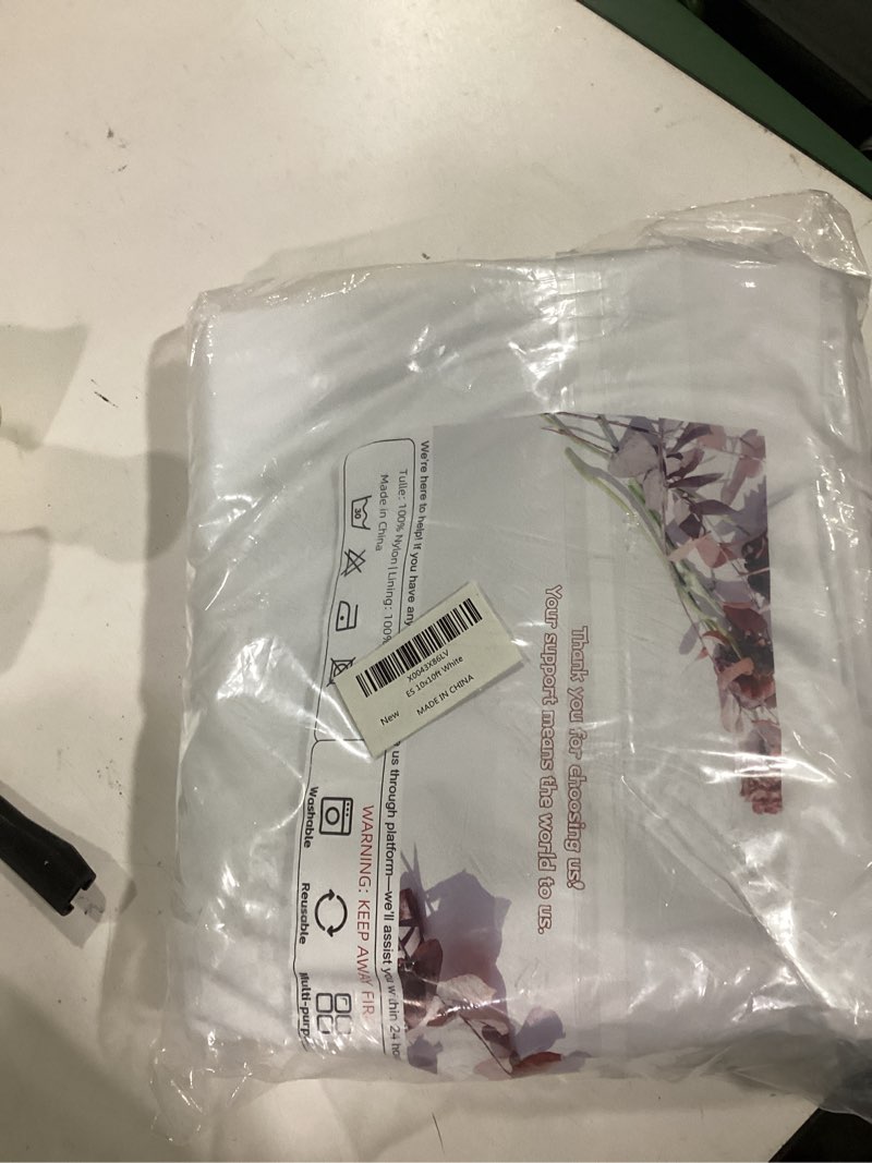 Condition photo showing New/Like New for 10x10ft wrinkle free white backdrop curtain for parties soft fabric drapes wedding white curtain backdrop for birthday party decorations background for photography 5x10ft, 2 panels w5' x h10'(2 panels) white