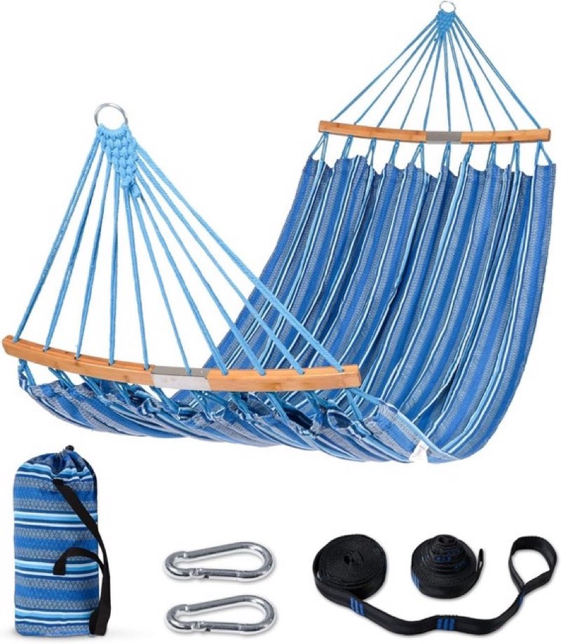 suncreat hammocks double hammock with curved bamboo spreader bar