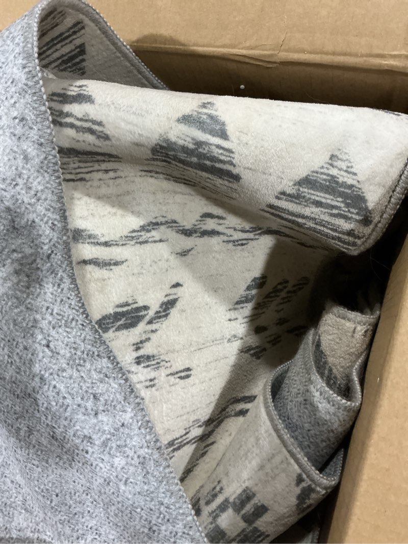 Condition photo showing As Is for (Similar to stock photo) ReaLife Rugs Machine Washable Area Rug - Living Room Bedroom Bathroom Kitchen Entryway Office - Padded Low Pile Stain Resistant Premium - Boho Farmhouse Vintage - Joy - Beige Ivory 5' x 7'