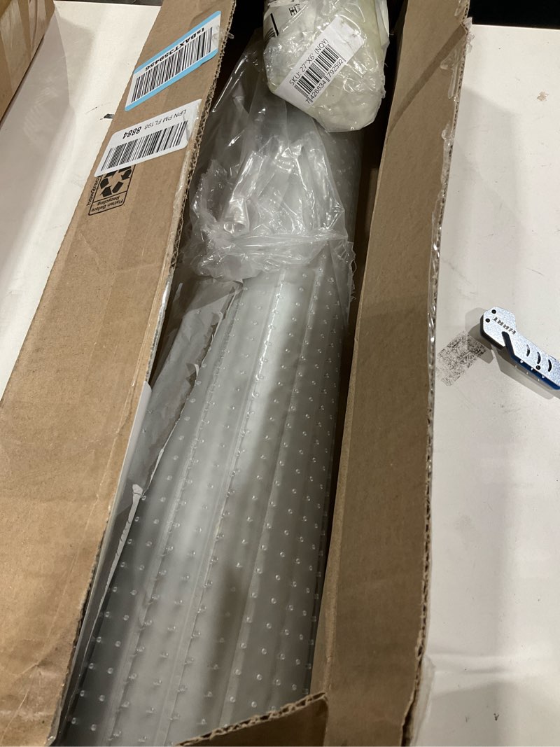 Condition photo showing Good Condition for clear plastic runner rug carpet protector mat ribbed multi-grip 26in x 72in