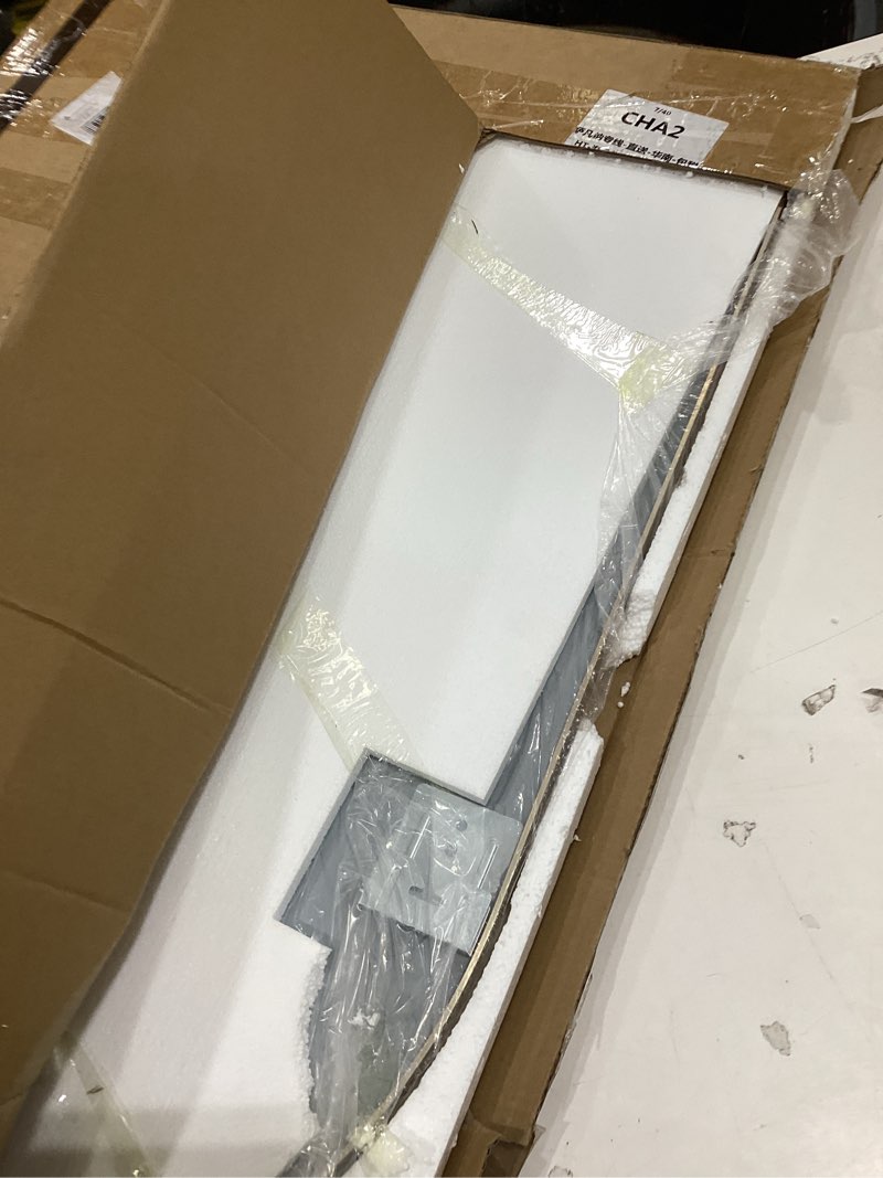 Condition photo showing Good Condition for gold metal frame bathroom arch mirror for over sink, 26x38 inch rounded arched tempered mirror, wall vanity mirror for farmhouse, modern luxe mirror for bedroom, living room, entryway gold 38"l x 26"w