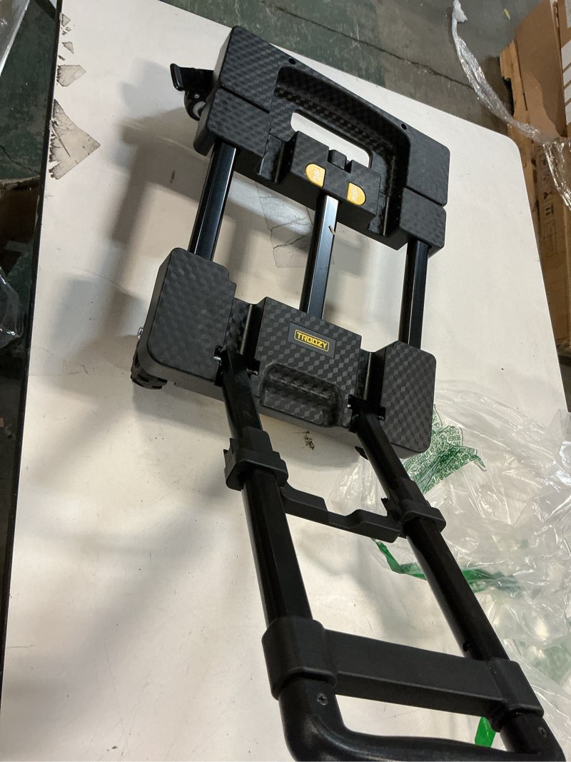 Condition photo showing Good Condition for Folding Hand Truck 500 LB, Portable Heavy Duty Dolly Cart with 4 Wheels (2 with Brake) & Extendable 26" Plate, Collapsible Luggage Trolley with 2 Elastic Straps for Travel, Moving, Camping