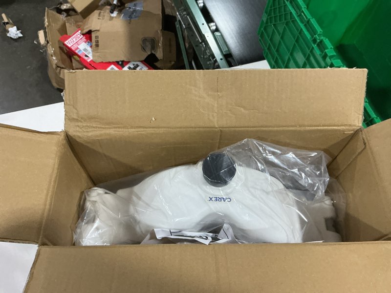 Condition photo showing Good Condition for carex e-z lock raised toilet seat with handles - 4.5 inch toilet seat riser with arms, toilet riser fits most toilets, elongated or round, toilet seat lifter, white