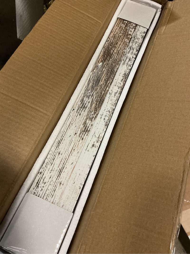 Condition photo showing Good Condition for Yaetm 20x20 Picture Frame Rustic White Set of 3, Square 20x20 Frame Displays 16x16 with Mat or 20 x 20 without Mat, Gallery Wall Frames for Wall Mounting (3 Pack, White) 20"x20", 3 pack Rustic White