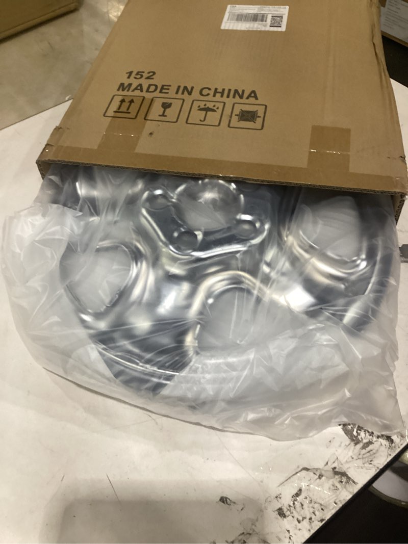 Condition photo showing New/Like New for 16" wheel skins for 2012-2016 honda cr-v, snap-on hubcaps, abs alloy wheel covers, durable replacement rim covers, set of 4 chrome
