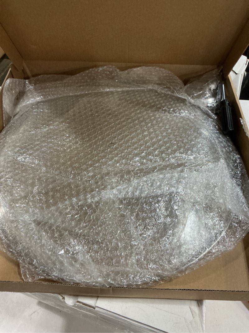 Condition photo showing New/Like New for glass lid for large pots and pans, 14.25 inch cover for replacement, commercial lid for cookware, frying pans, stockpot, dishwasher safe and oven safe up to 400°f fit inner dia14 to 14.4 inch stainless steel