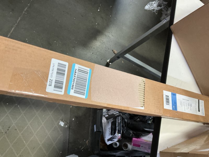 Condition photo showing New/Like New for BlastHome® Non-Adjustable Luxury Curtain Rods for Windows, 1 ¼” Rod Set, 3 foot Fixed Length, White Single Rod White 3 foot