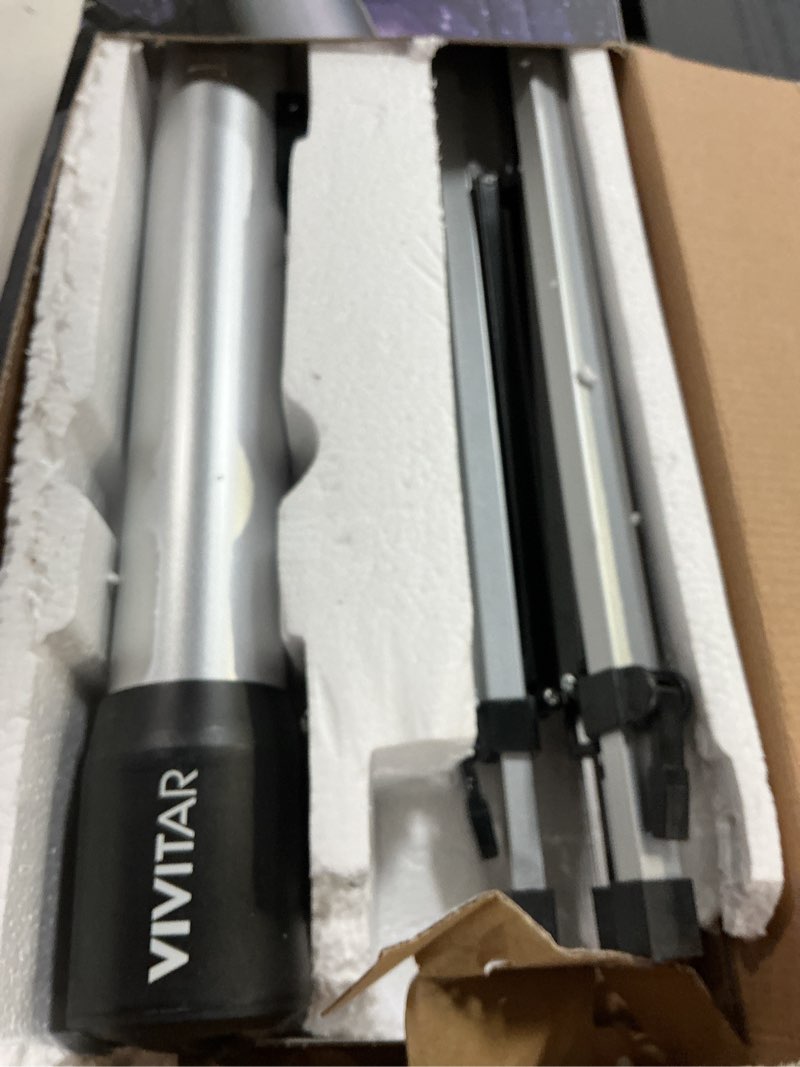 Condition photo showing Good Condition for vivitar tel50600 60x/120x telescope refractor with tripod (black)