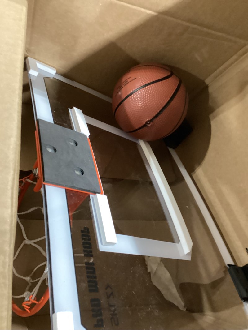 Condition photo showing Good Condition for sklz pro mini basketball hoop - 18" x 12" clear, shatterproof backboard, breakaway rim, heavy duty n