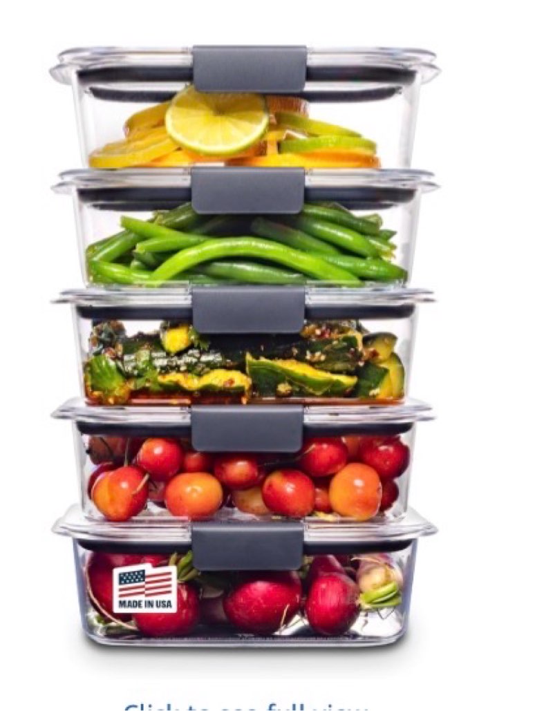 Rubbermaid Brilliance Food Storage Containers BPA Free Airtight Lids Ideal for Lunch Meal Prep & Leftovers Set of 6 (3.2 Cup)