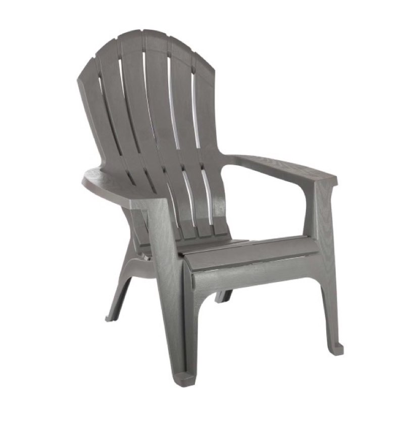 adams realcomfort adirondack chair, gray