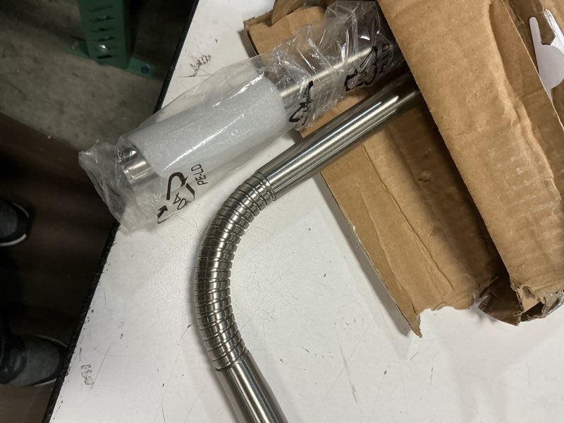 Condition photo showing Good Condition for Daylight Company, LLC U35108 Slimline 3 Table Lamp-LED-80 CRI-Eye Care-4 Brightness Levels, 3,000 LUX at 30 cm, 1,065 LUMENS-4 Step DIMMER Mode, Brushed Steel, 25.6 x 30 x .8 White Table Lamp Slimline 3