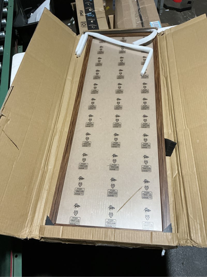 Condition photo showing Good Condition for 12x36 Frame Rustic Brown, Distressed 36x12 Picture Frame, Art Pic Hanging Poster Frame, 12 by 36 Gallery Family Concert Portrait Wall Photo Frame Anniversary/Birthday/Wedding/Thank you/Christmas Gift Brown 12x36in