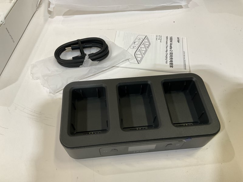 Condition photo showing Good Condition for LKTOP 100W Replacement DJI Avata 2 Battery Charging Hub (2X Super Fast) Parallel USB-C Charger for DJI Avata 2 Drone Accessories, 60% Storage Mode, LED Screen Display (Charge 3 Batteries: 1hr 10min)