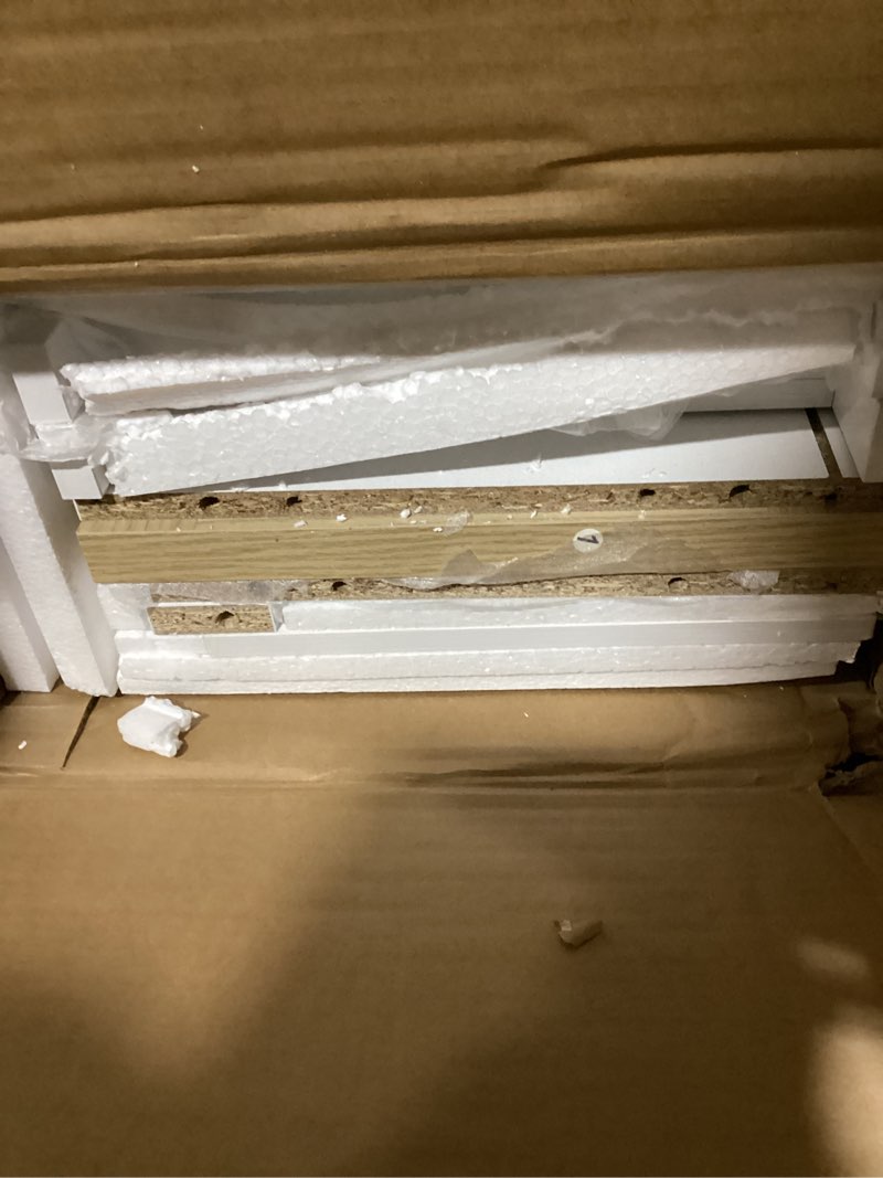 Condition photo showing Good Condition for AODK 53 Inch L Shaped Computer Desk with Drawers, Corner Desk with Power Outlets & Reversible Storage Shelves, Movable CPU Stand for Home Office Gaming, Oak Grey 53 Inches Oak Grey