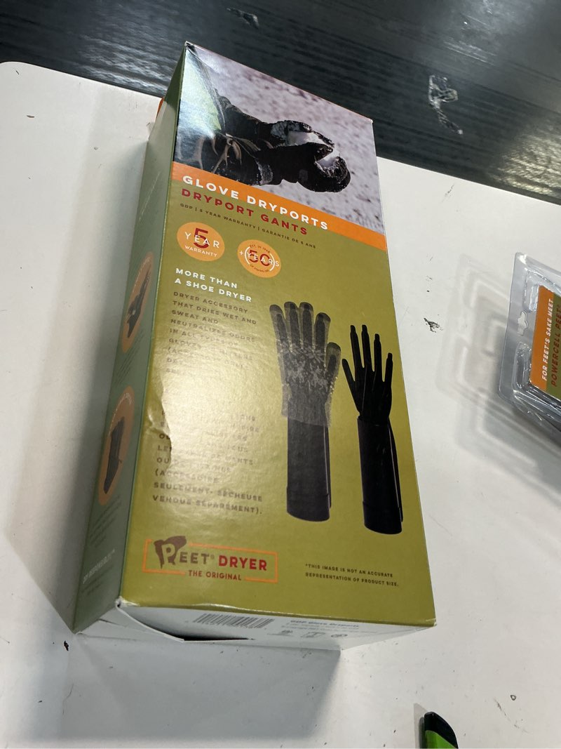 Condition photo showing New/Like New for peet glove dryport dryer attachment - accessory for ski gloves, hockey gloves, work gloves & winter gloves - silent, finger-channel design - compatible with peet dryers - 5 year warranty