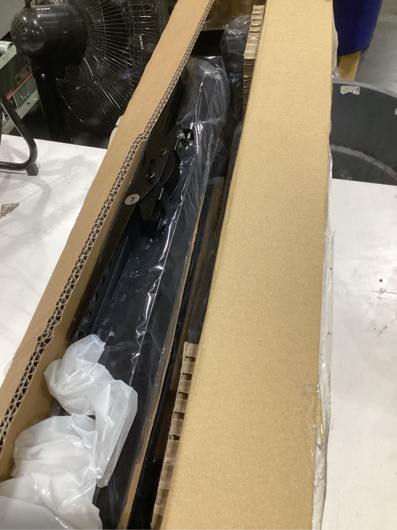 Condition photo showing Good Condition for perlesmith rolling tv stand on wheels for 32-83 inch screens up to 110lbs, mobile tv cart height adjustable portable outdoor tv stand tilt rolling tv cart with shelf max vesa 600x400mm pstvmc03 32-83 inch basic dual-column
