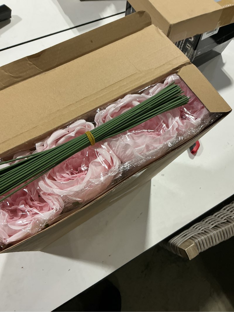Condition photo showing Good Condition for suncalla 36 pack artificial austin rose peonies 4.7 inch fake flowers silk flowers faux peony with stems and leaves for mother day party wedding centerpiece home table decor(pink)