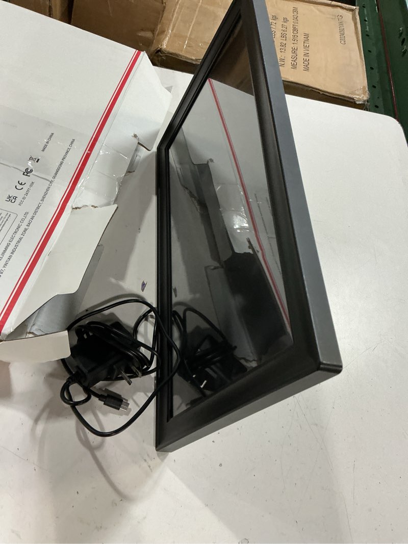 Condition photo showing As Is for 64gb 15.6" frameo digital picture frame wifi, large electronic photo frames 1920 x 1080 ips fhd touch screen, send photos from your phone from anywhere, best gifts for parents and grandparents 15.6 inch black