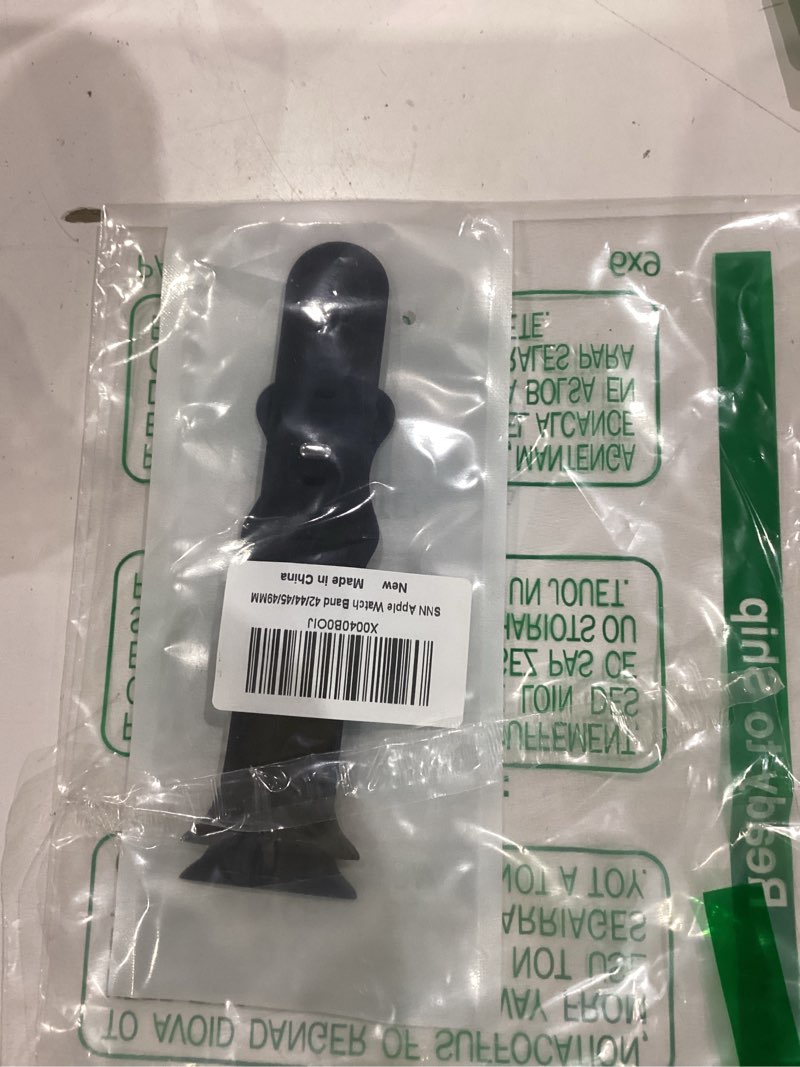 Condition photo showing Good Condition for sport silicone band compatible with apple watch bands 40mm 38mm 41mm 44mm 45mm 42mm 49mm women men,soft wristband waterproof replacement sport strap for iwatch bands series 9 8 7 6 5 4 3 2 1 se ultra black 44mm/45mm/46mm/49mm/42mm(series 3 2 1)