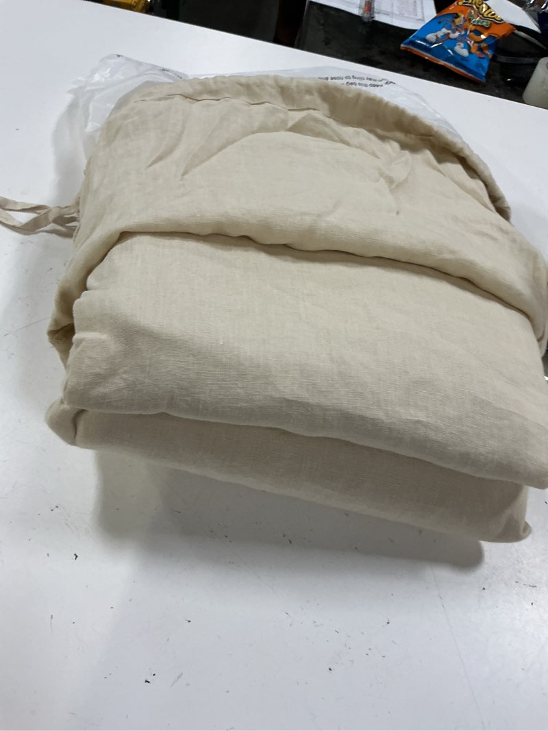 Condition photo showing Good Condition for european linen duvet cover, king/cal king, oat