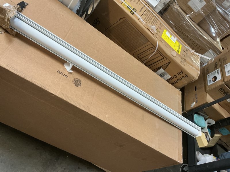 Condition photo showing As Is for boolegon blackout roller shades for indoor windows, pull down roller blinds cordless, linen fabric, thermal insulated uv protection shades for home bedroom office door, white, 58" w x 72" h white 58"w x 72"h