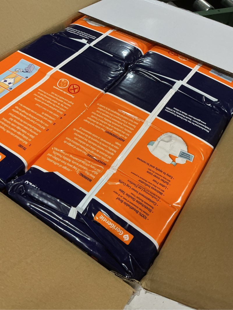 Condition photo showing Good Condition for 3xl adult diapers for women and men - case of 32 bariatric disposable briefs with tabs and stretchable side panels - breathable with max absorbency 1 case