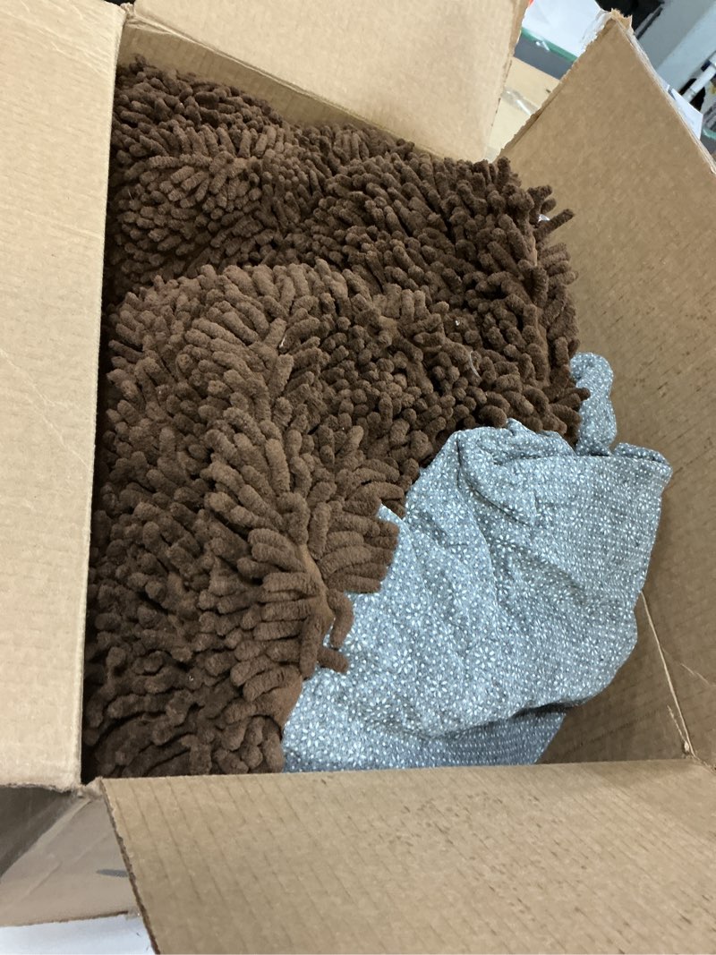 Condition photo showing As Is for Muddy Mat®Cloud K-9 Bed for Dogs & Cats, Soft & Relaxing Donut Dog Bed, Chenille Material, Removable Cover, Washable & Dryer Safe–Brown Medium(35'x35') Medium (35''X35'') Chocolate Brown