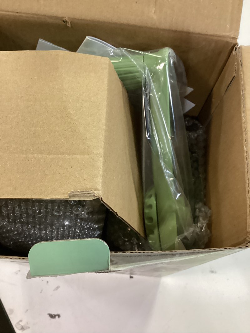 Condition photo showing Good Condition for SUSTEAS Rotary Cheese Grater with Handle - Vegetable Shredder with 5 Well-designed Blades & Strong Suction Base,Round Mandoline Slicer & Food Chopper for Kitchen,with Blade Storage Box(Retro Green)