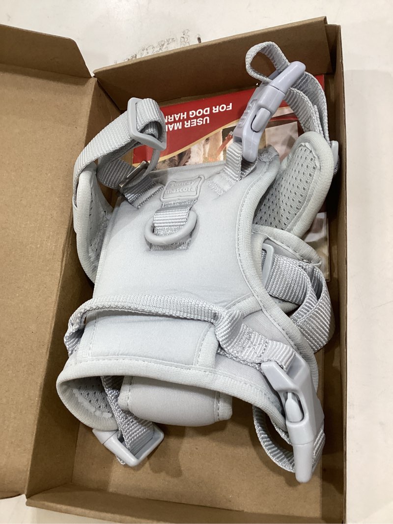 Condition photo showing New/Like New for no pull dog harness, puppy vest with front clip for small medium large sized dog(light blue,s) white grey s(neck:15.7-22.0\\\\\\\", chest:17.3-24.8\\\\\\\")