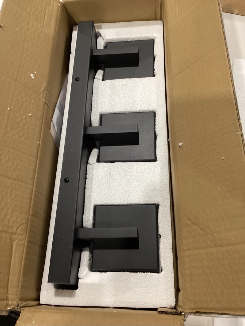 Condition photo showing Good Condition for joossnwell black vanity lights for bathroom dimmable 5cct (3-light, 19.69-inch) modern bathroom light fixtures over mirror led bath vanity lighting black-dimmable 3 light-5 color temperature