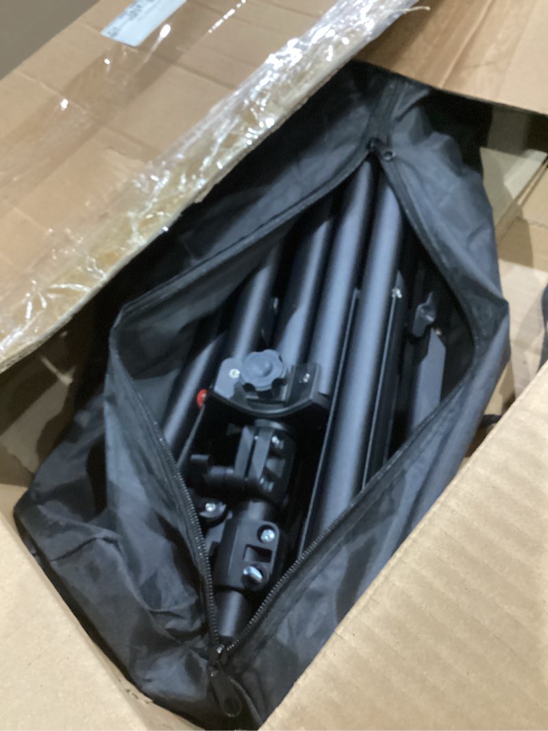 Condition photo showing Good Condition for Backdrop Stand 10 x 8 FT for Photography Studio, Telescopic Adjustable Background Stand for Parties, Photoshoot Backdrop Stand with Spring Clamps, Sandbags, Carry Bag 10x8 ft Black