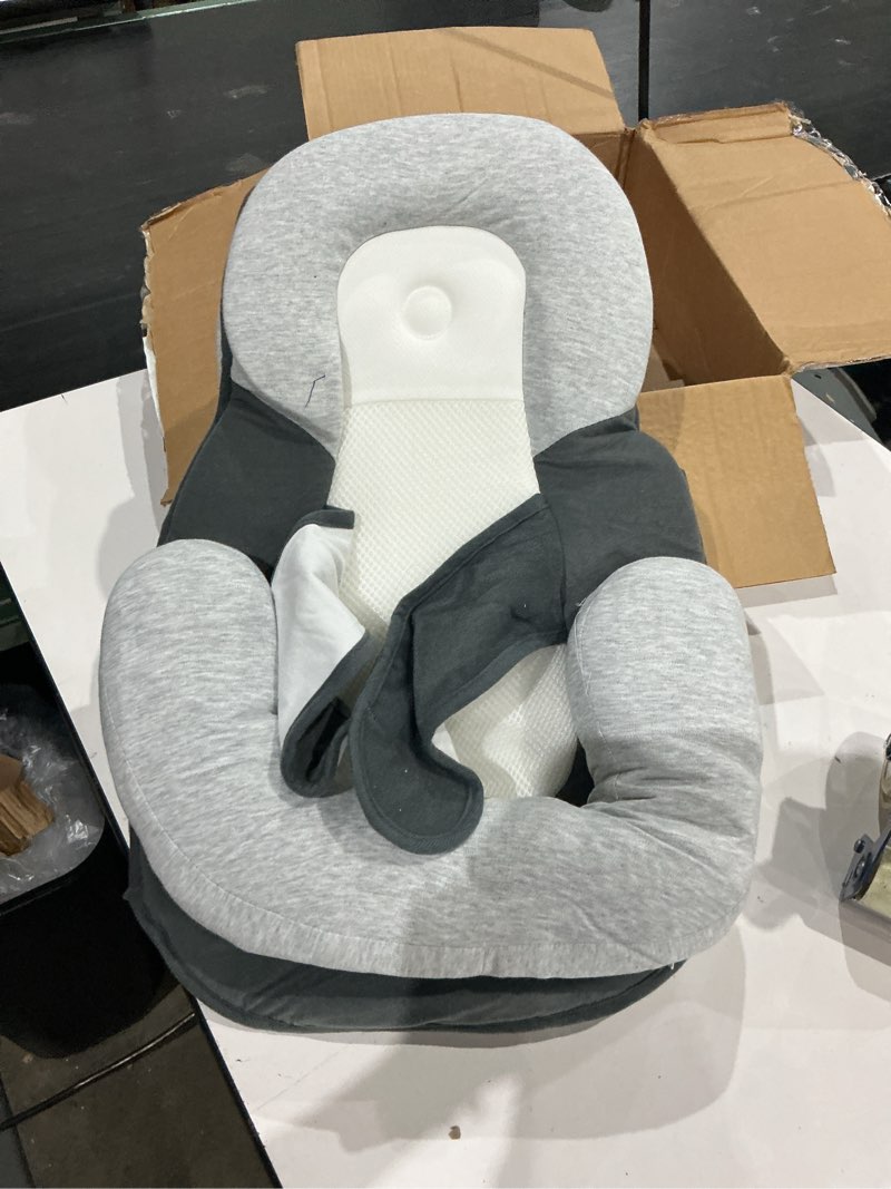 Condition photo showing Good Condition for baby feeding support pillow, anti overflow feeding pillow, nursing pillow with safety strap, baby lounger reflux wedge breastfeeding (grey)