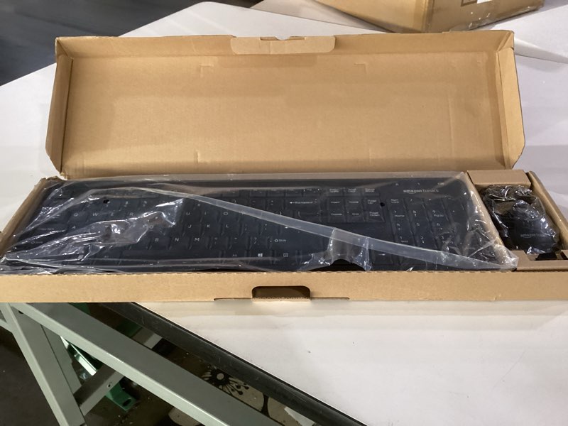 Condition photo showing Good Condition for amazon basics 2.4ghz wireless keyboard and mouse combo, quiet and compact us layout, unifying usb receiver, black